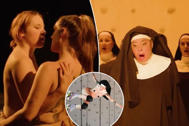 Opera with lesbian sex scenes, crucifixions and bloody leaves 18 requiring medical treatment from the graphic 3-hour show

